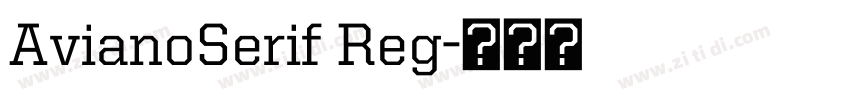 AvianoSerif Reg字体转换